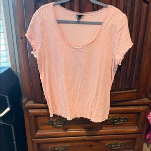 Torrid Light Pink Short Sleeve Top